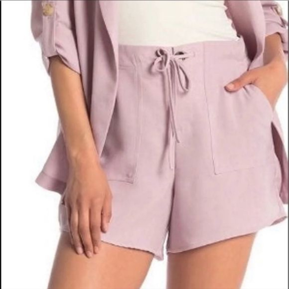 Melloday lightweight Drawcord high waist‎ shorts L